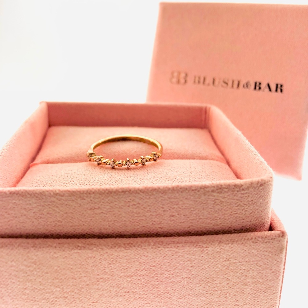 Women’s Blush & Bar Rose Gold Nicolette Stackable Ring